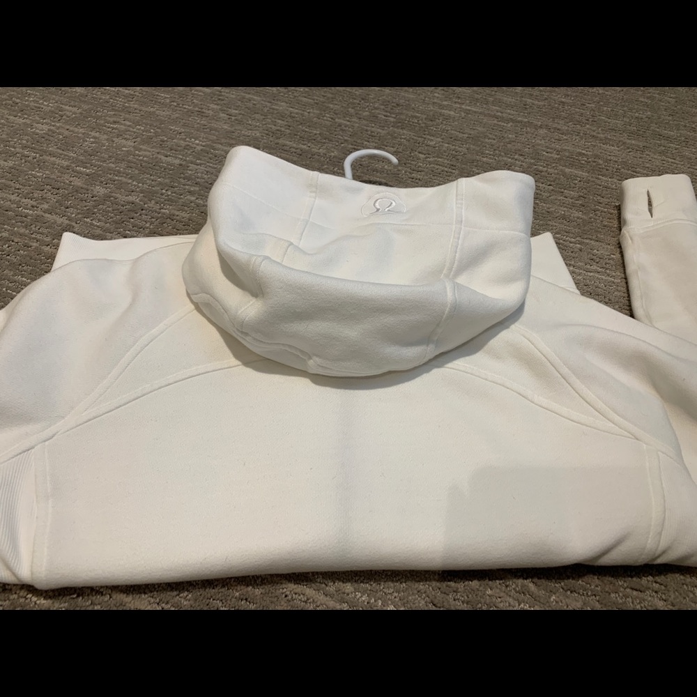 Lululemon White Scuba Hoodie